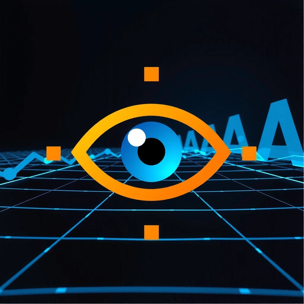 Icona di un pixel di tracciamento o un occhio stilizzato per il marketing